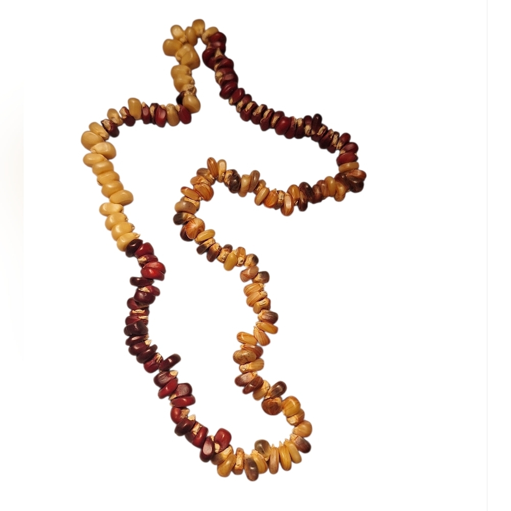 Vintage  80s Colorful Corn Necklace Collectible BOHO Food Jewelry Ecletic Odd